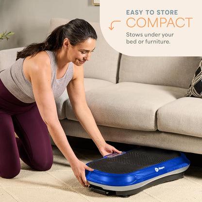 Waver Vibration Plate Exercise Machine – High-Intensity Vibration Plate for Lymphatic Drainage – Full-Body Workout Vibrating Platform with Loop Bands – Fitness Equipment for Strength & Toning